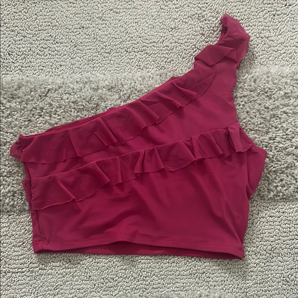 One-Shoulder Ruffle Top